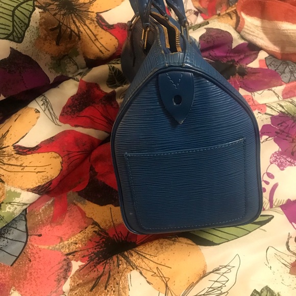 Blue Louis Vuitton speedy 25 - Picture 6 of 8